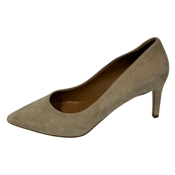 $350 Bruno Magli beige suede pumps size 8.5 / 38.5 - Picture 1 of 5